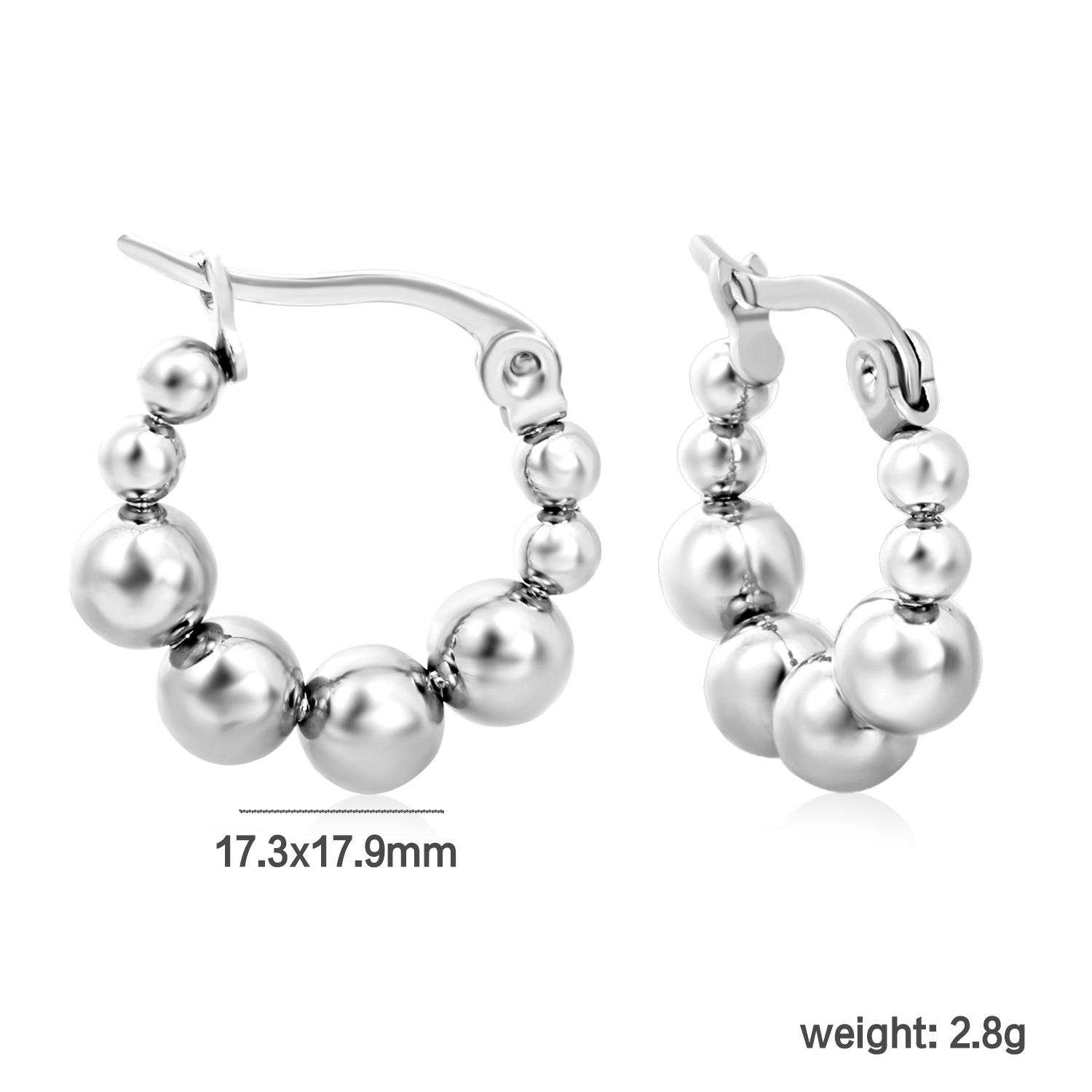 Stainless Steel Gold-plated Large and Small Round Bead Earrings for Women, Fashionable INS Design Elegant Jewelry Vintage Gift
Stainless Steel Gold-plated Large and Small Round Bead Earrings for Women, Fashionable INS Design Elegant Jewelry Vintage Gift
