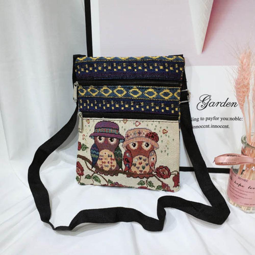 Fashion Trend Embroidery Shoulder Bags Owl Pattern Ethnic Style Crossbody Bag Phone Bag Women
Fashion Trend Embroidery Shoulder Bags Owl Pattern Ethnic Style Crossbody Bag Phone Bag Women