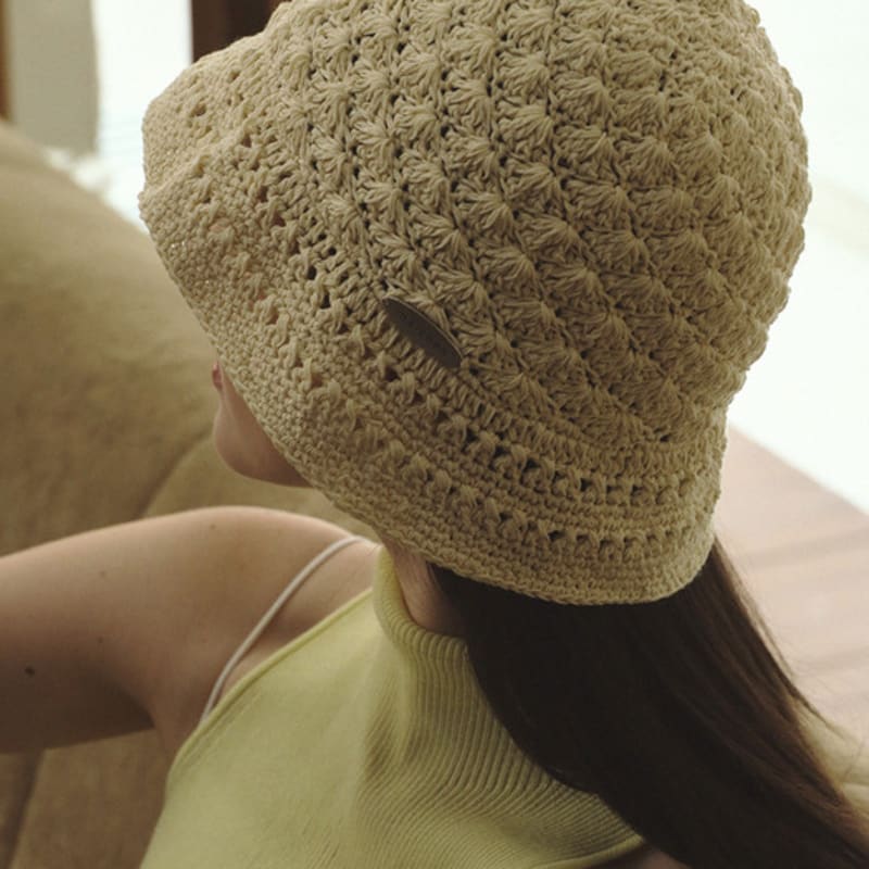 Marchen Neev crochet bucket hat brown
Marchen Neev crochet bucket hat brown