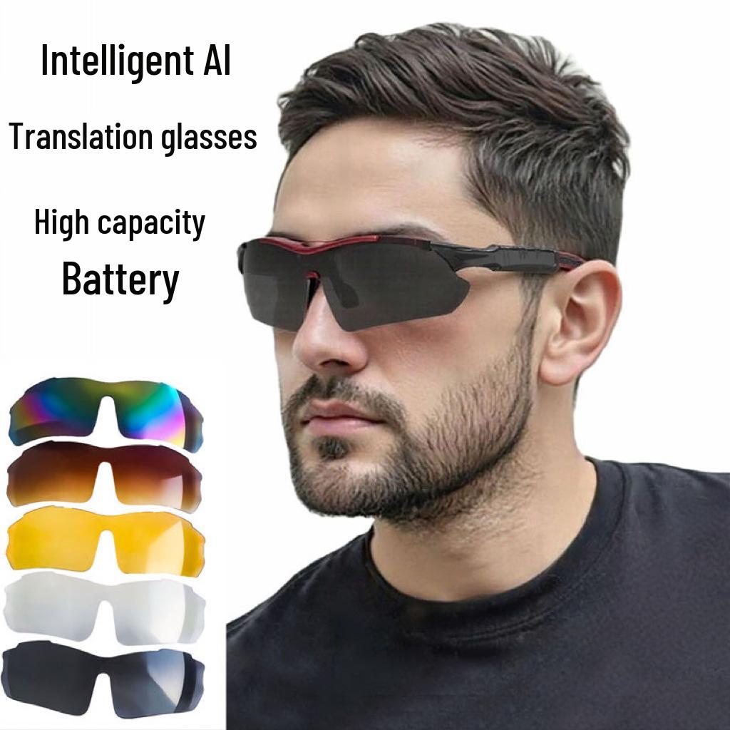 Smart Sports Glasses: AI Translation, Myopia-Friendly, Polarized for Driving, Music-Enabled, Long Battery Life, Replaceable Lenses Black Standard
Smart Sports Glasses: AI Translation, Myopia-Friendly, Polarized for Driving, Music-Enabled, Long Battery Life, Replaceable Lenses Black Standard