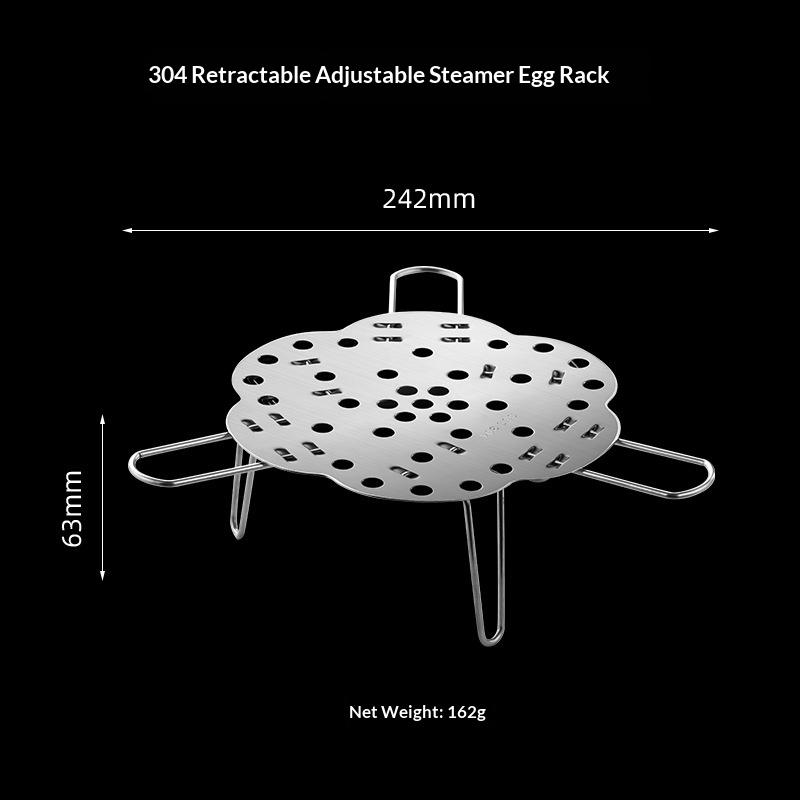 Stainless Steel Egg Steaming Rack Foldable Rust-proof Retractable Steaming Tray Multifunctional Thickened Kitchen Steamer Holder
Stainless Steel Egg Steaming Rack Foldable Rust-proof Retractable Steaming Tray Multifunctional Thickened Kitchen Steamer Holder