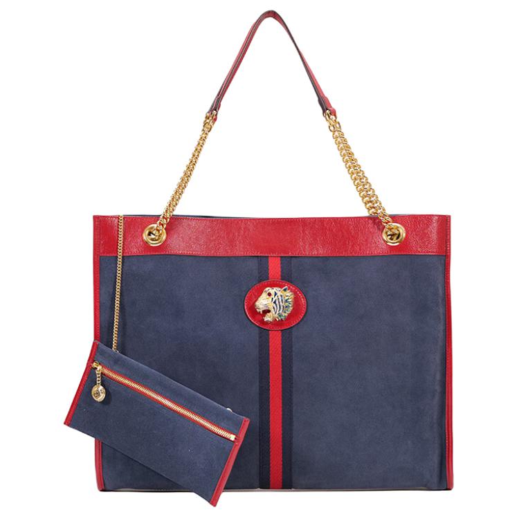 Gucci Rajah Tote Bag Navy Blue Suede Red Leather Trim Tiger Head Chain Shoulder Bag 537219-0X7AX-4065 Basic Set (Bag+Dust Bag)
Gucci Rajah Tote Bag Navy Blue Suede Red Leather Trim Tiger Head Chain Shoulder Bag 537219-0X7AX-4065 Basic Set (Bag+Dust Bag)