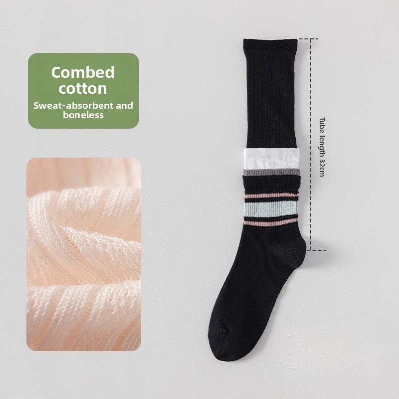 Short-sleeved Summer Lightweight Combed Cotton Long-legged Socks with Mesh, Multi-dopamine Cotton, Boneless Cotton Socks 1 pair чорний
Short-sleeved Summer Lightweight Combed Cotton Long-legged Socks with Mesh, Multi-dopamine Cotton, Boneless Cotton Socks 1 pair чорний