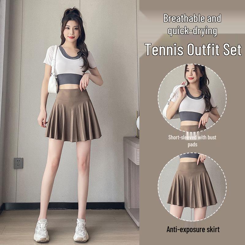 Women s Quick-Dry Sportswear Set: Short Sleeve Top & Skirt for Badminton, Tennis, Squash, Yoga, Fitness M (Short Sleeve Runs Small)
Women s Quick-Dry Sportswear Set: Short Sleeve Top & Skirt for Badminton, Tennis, Squash, Yoga, Fitness M (Short Sleeve Runs Small)