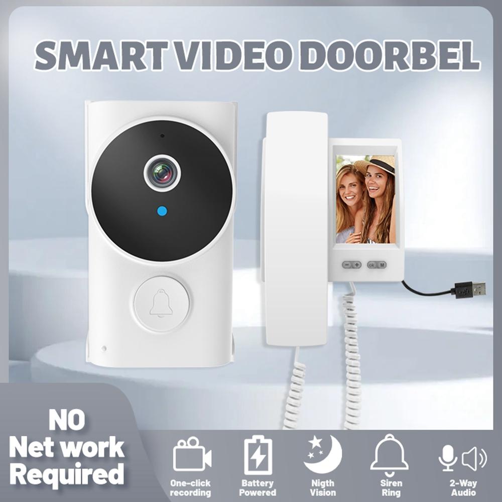 Y9-KP1 IP44 Waterproof 2.4G Transmission 3.5 Inch IPS Screen Two Way Audio Night Vision HD Video Doorbell Kit Black
Y9-KP1 IP44 Waterproof 2.4G Transmission 3.5 Inch IPS Screen Two Way Audio Night Vision HD Video Doorbell Kit Black