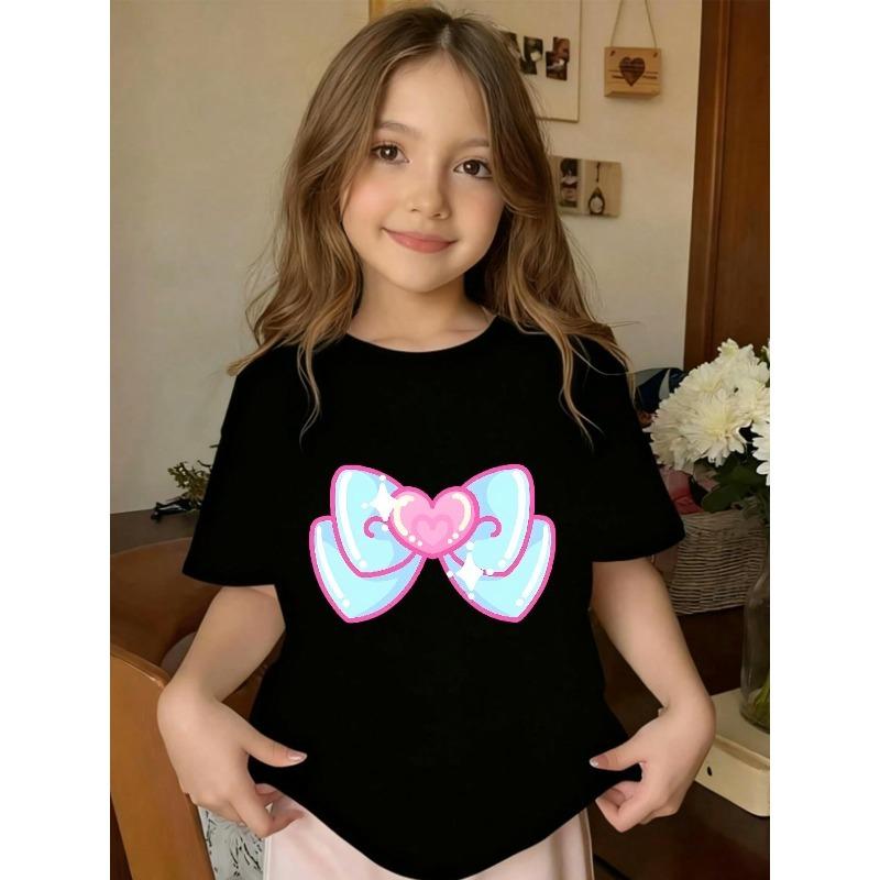 European sizes Children Simple blue bow print pattern. Short-sleeved crew neck T-shirt especially suitable as a daily T-shirt gift for girls 98cm чёрный
European sizes Children Simple blue bow print pattern. Short-sleeved crew neck T-shirt especially suitable as a daily T-shirt gift for girls 98cm чёрный