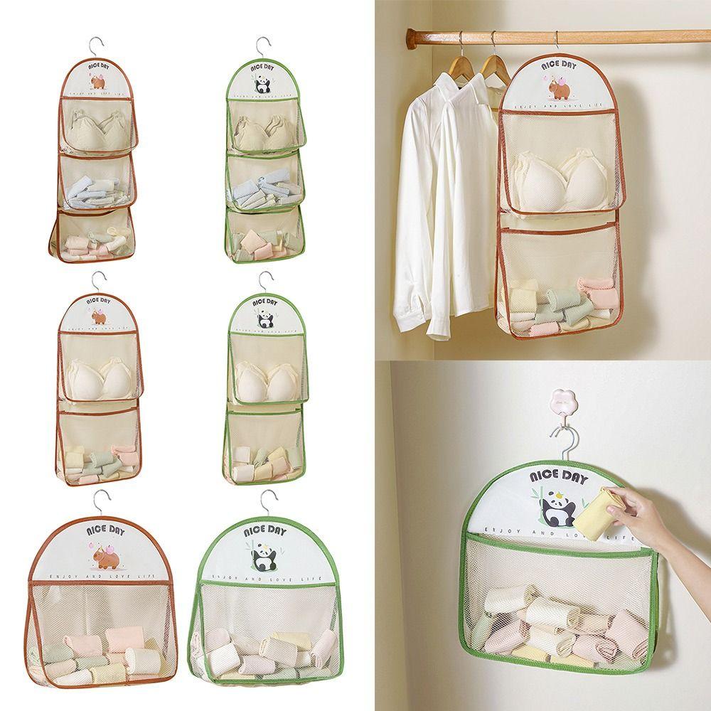 Reusable Underwear Storage Mesh Bag with Hook Hanging Mesh Bag Toy Doll Storage Net Bag for Socks Brown-1layer
Reusable Underwear Storage Mesh Bag with Hook Hanging Mesh Bag Toy Doll Storage Net Bag for Socks Brown-1layer
