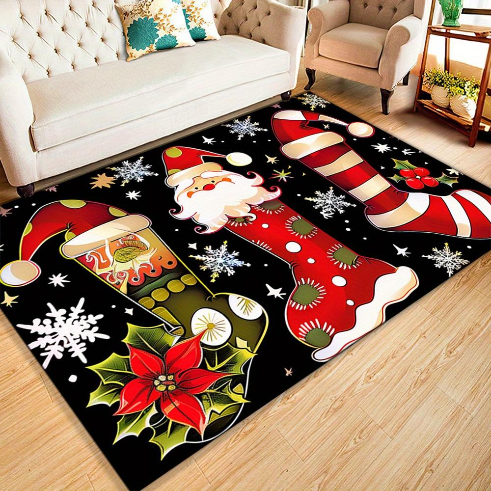 Festive Christmas Hat & Stocking Area Rug - Durable Polyester Mat with Santa, Candy Canes, Snowflakes & Holly Design for Living 50x80cm
Festive Christmas Hat & Stocking Area Rug - Durable Polyester Mat with Santa, Candy Canes, Snowflakes & Holly Design for Living 50x80cm