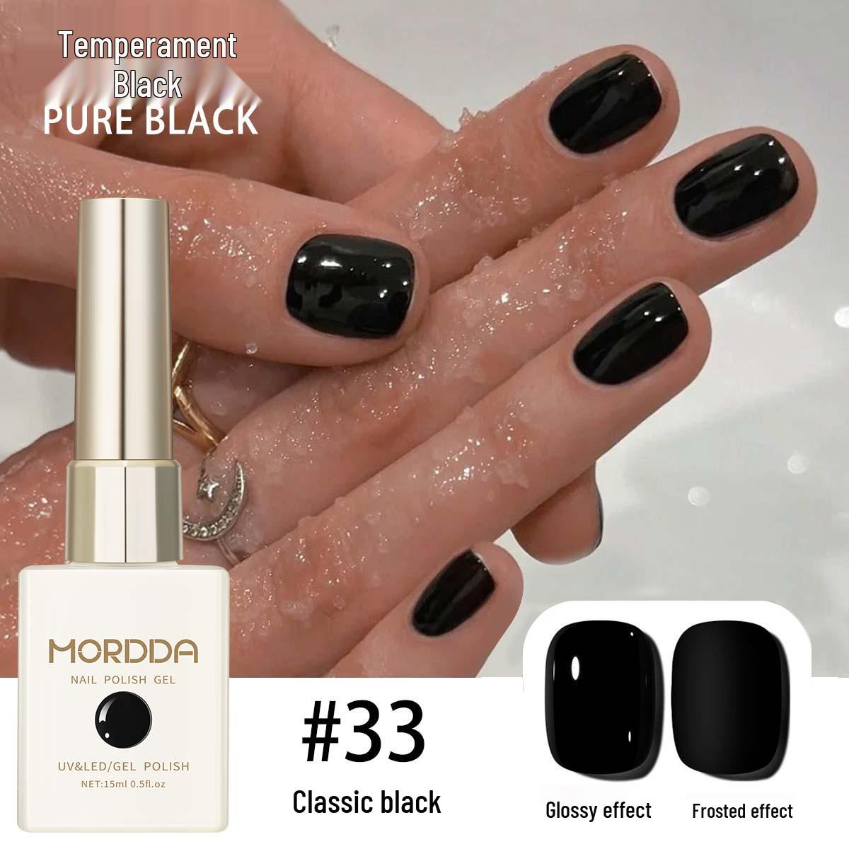 Classic 2025 Pure Black Gel Polish - High Saturation Whitening Series for Gel Nail Art
Classic 2025 Pure Black Gel Polish - High Saturation Whitening Series for Gel Nail Art
