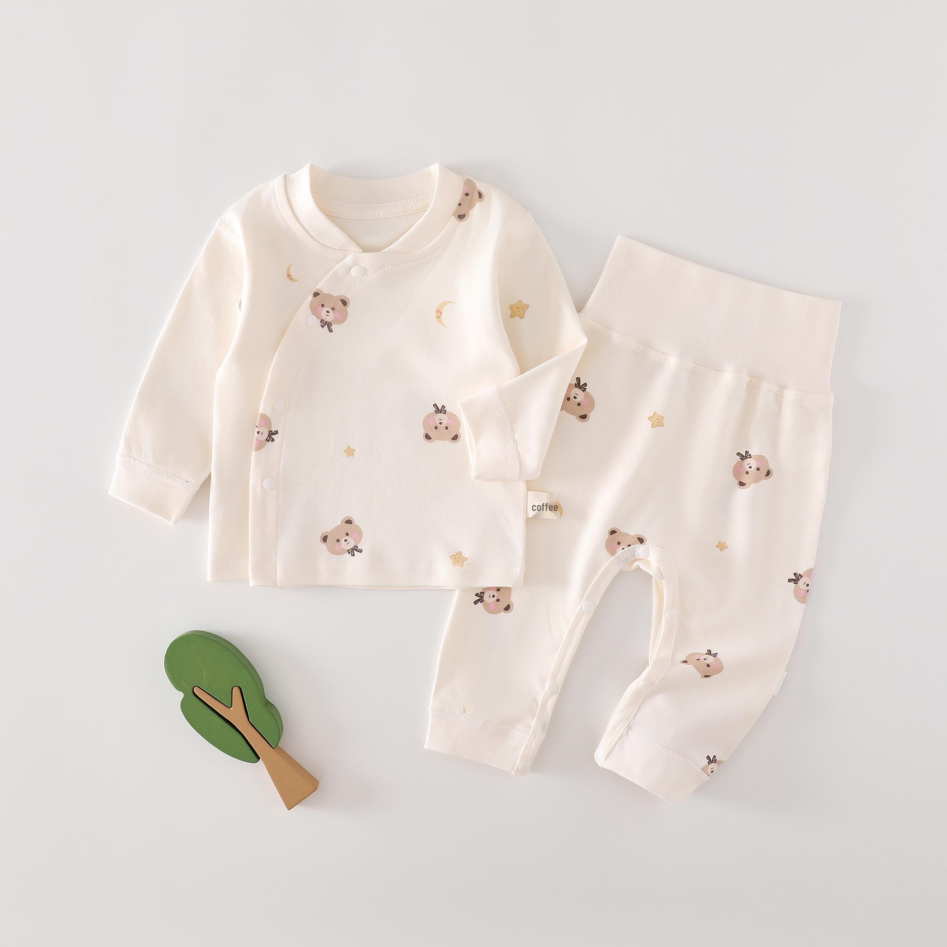 Осінньо-зимовий набір піжам для новонароджених з чистої бавовни з високою посадкою для захисту животика 59cm
Осінньо-зимовий набір піжам для новонароджених з чистої бавовни з високою посадкою для захисту животика 59cm