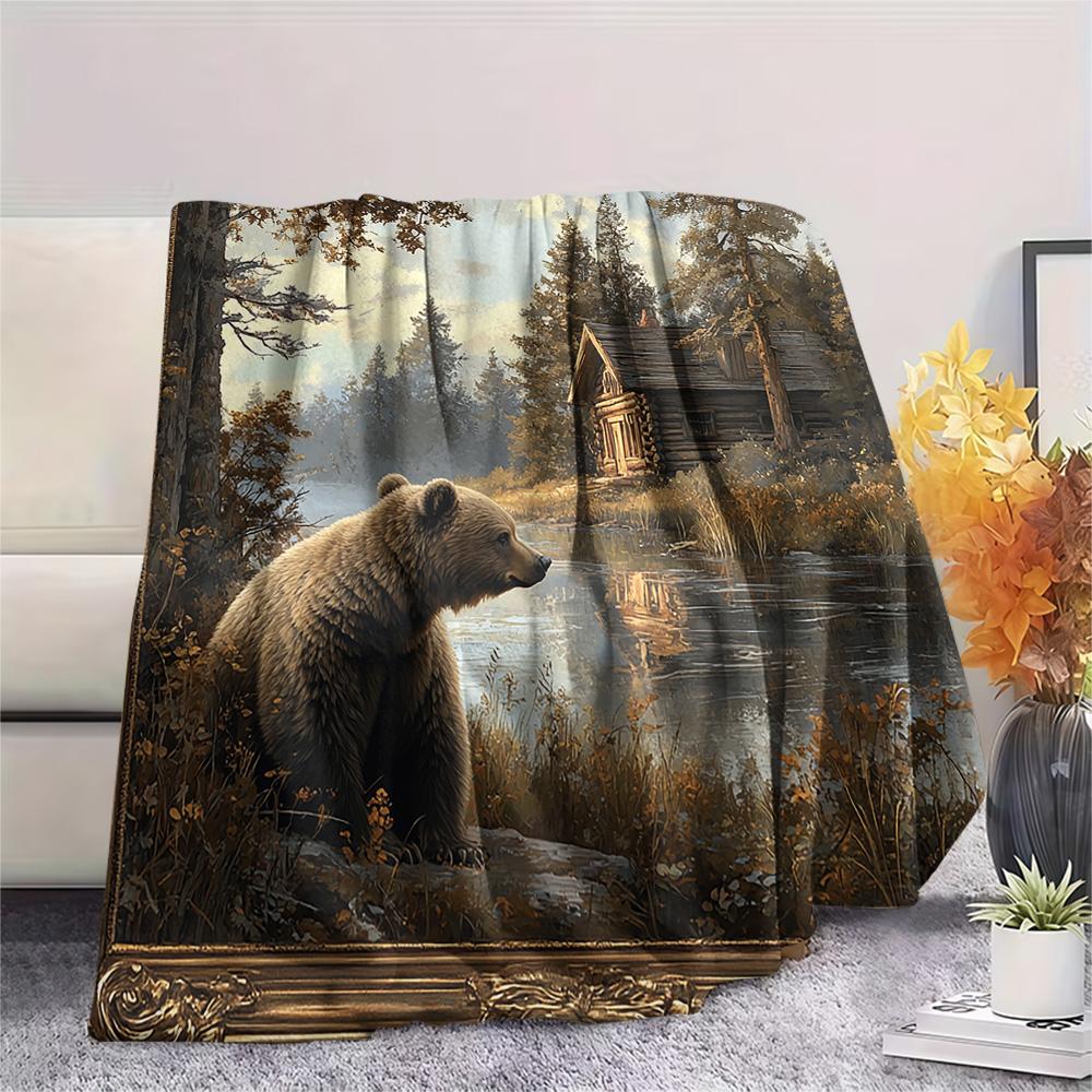 Bear Print Flannel Blanket, High quality Comfortable for All Seasons, Home Decor, Warmth and Comfort, Perfect for Christmas Gifts 80cm x 120cm
Bear Print Flannel Blanket, High quality Comfortable for All Seasons, Home Decor, Warmth and Comfort, Perfect for Christmas Gifts 80cm x 120cm