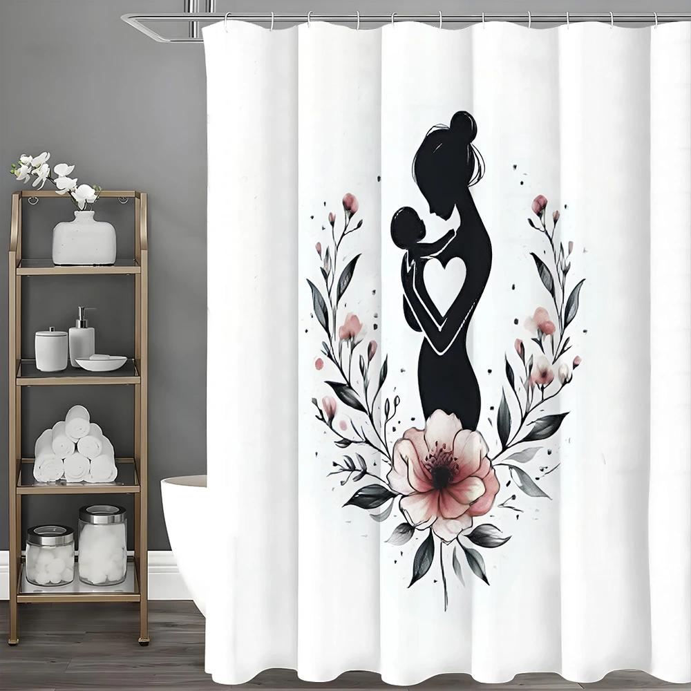 Happy Mother S Day Floral Portrait Silhouette Love Shower Curtain, Bathroom Decorative Shower Curtain, Waterproof Shower Curtain W60H190(CM)-1 Pcs
Happy Mother S Day Floral Portrait Silhouette Love Shower Curtain, Bathroom Decorative Shower Curtain, Waterproof Shower Curtain W60H190(CM)-1 Pcs