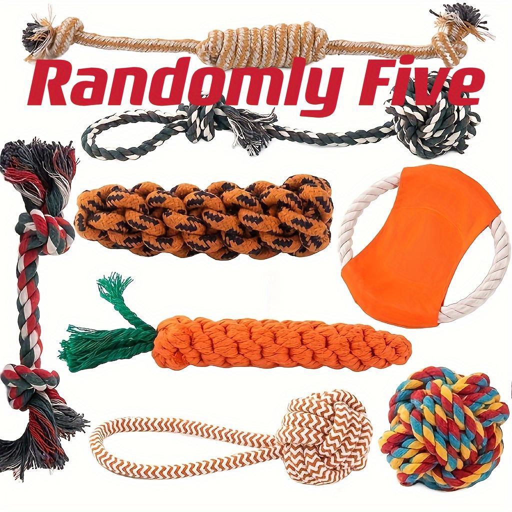 5pcs Random Color Dog Chew Toys, Rope Molar Teeth Cleaning Dog Rope Set,Interactive Cotton Pet Puppy Toys For Small Dog Supplies random
5pcs Random Color Dog Chew Toys, Rope Molar Teeth Cleaning Dog Rope Set,Interactive Cotton Pet Puppy Toys For Small Dog Supplies random