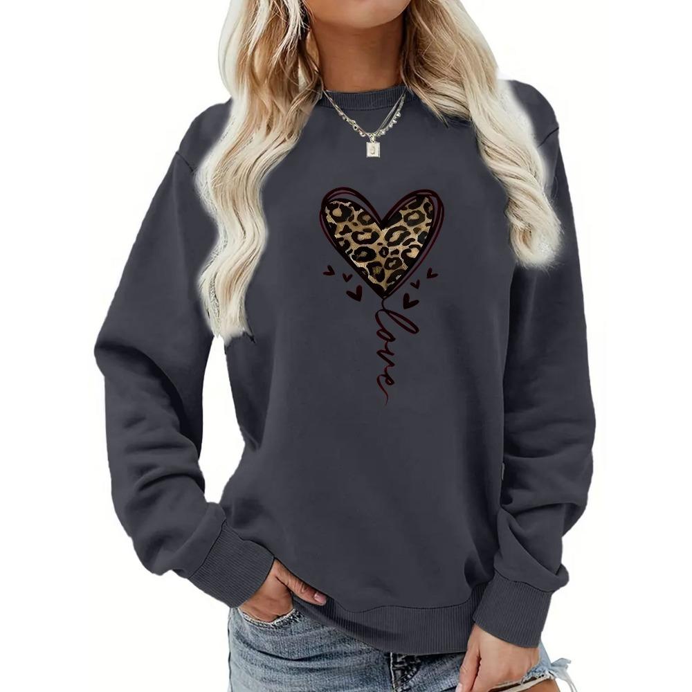 Женский осенне-зимний повседневный свободный и удобный теплый пуловер с леопардовым принтом, принтом в форме сердца, круглым вырезом и длинными рукавами XL
Женский осенне-зимний повседневный свободный и удобный теплый пуловер с леопардовым принтом, принтом в форме сердца, круглым вырезом и длинными рукавами XL