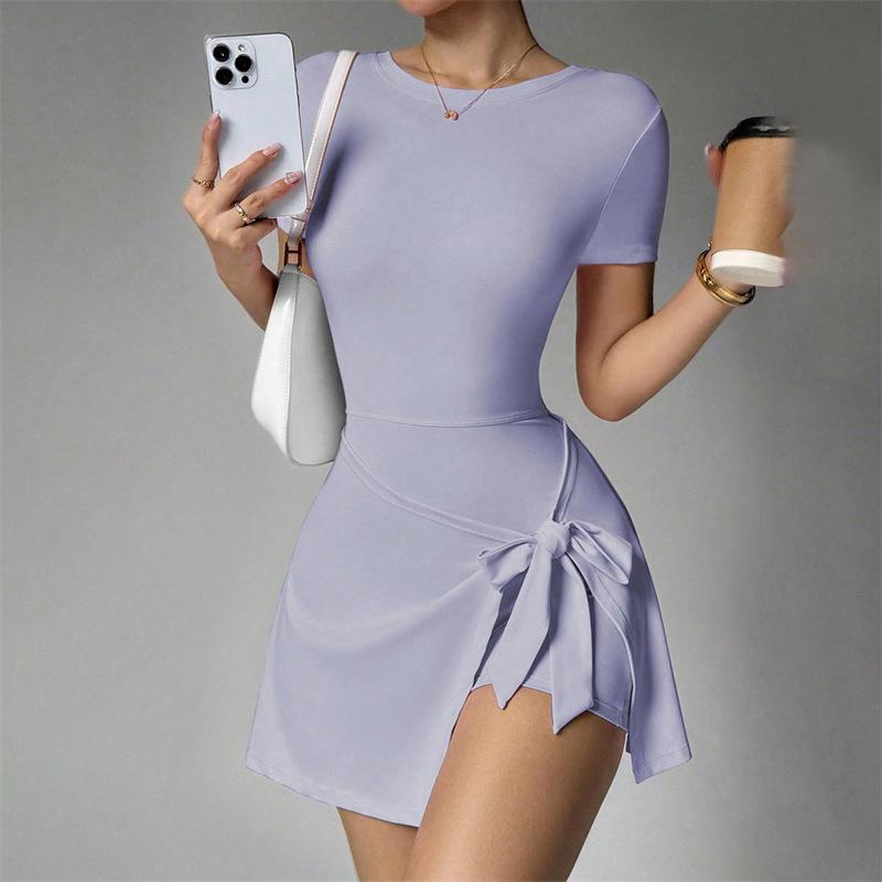 Short Sleeve Fake Two-Piece Sports Dress Slim Back Tennis Dress Sports Women S Yoga Tennis Dress S лиловый
Short Sleeve Fake Two-Piece Sports Dress Slim Back Tennis Dress Sports Women S Yoga Tennis Dress S лиловый