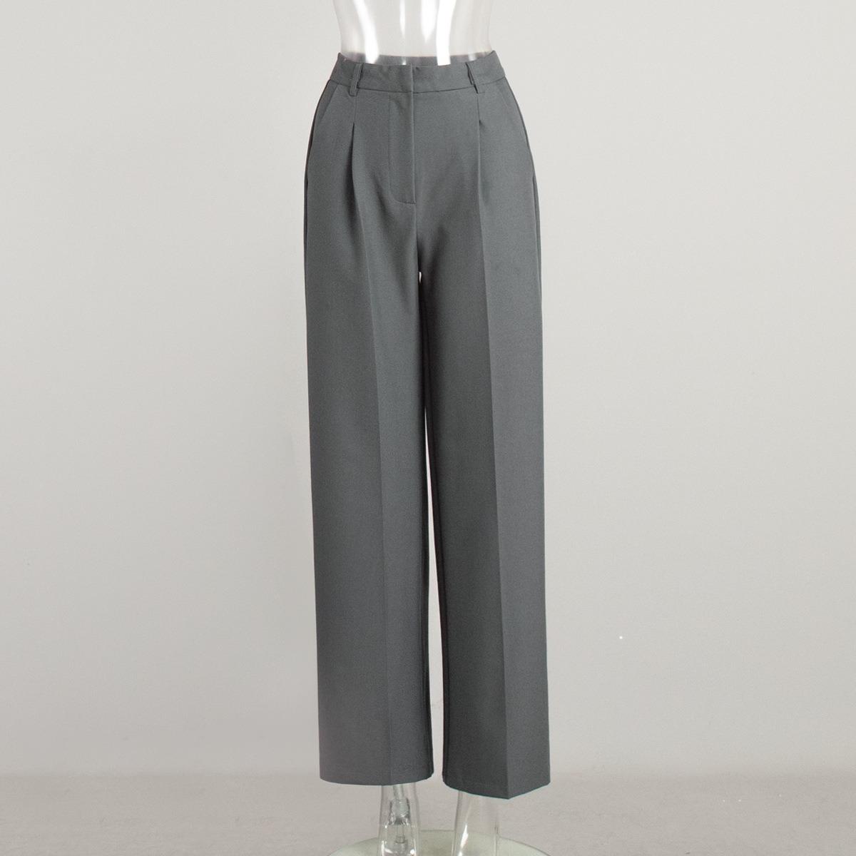 Spring Summer New Women s Loose Straight Suit Pants, Casual Elegant Commuter Trousers for European American Cross-border L темно-сірий
Spring Summer New Women s Loose Straight Suit Pants, Casual Elegant Commuter Trousers for European American Cross-border L темно-сірий