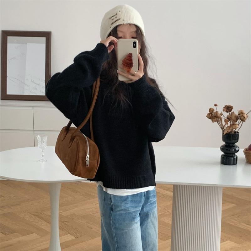 Autumn and winter new half-zipper stand-up collar thick high-end knitted sweater lazy wind sweater women s coat top women one size fits all чорний
Autumn and winter new half-zipper stand-up collar thick high-end knitted sweater lazy wind sweater women s coat top women one size fits all чорний