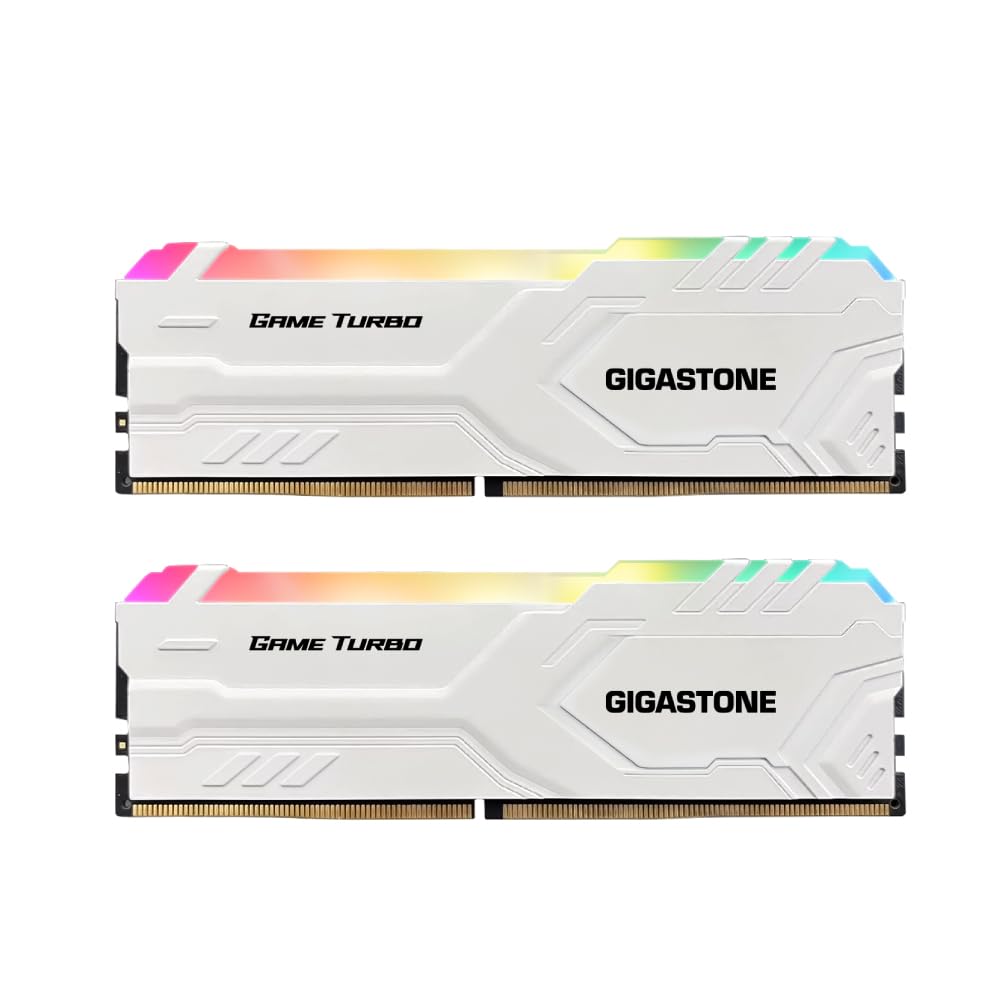 GIGASTONE Game TURBO 16GBx2 DDR4 3600MHz CL Intel XMP AMD Ryzen UDIMM 288 Pin Unbuffered Gaming Desktop High Performance Memory Module White [Emissive
GIGASTONE Game TURBO 16GBx2 DDR4 3600MHz CL Intel XMP AMD Ryzen UDIMM 288 Pin Unbuffered Gaming Desktop High Performance Memory Module White [Emissive