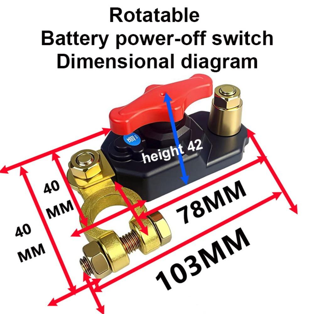16-17mm Car Battery Disconnect Switch Unidirectional Rotating Waterproof Battery Switch Anti-Power Off Leakage Circuit Breaker
16-17mm Car Battery Disconnect Switch Unidirectional Rotating Waterproof Battery Switch Anti-Power Off Leakage Circuit Breaker