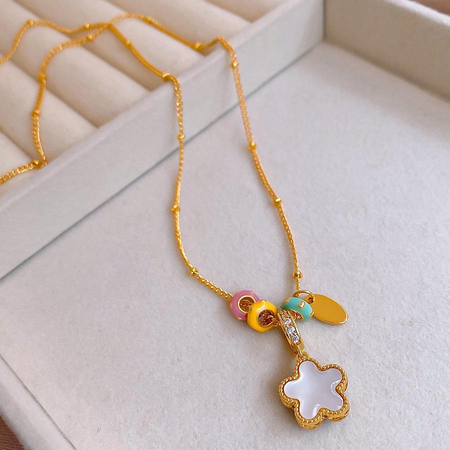Korean simple wind dripping oil double-sided fritillary flower pendant necklace women s sweater chain necklace
Korean simple wind dripping oil double-sided fritillary flower pendant necklace women s sweater chain necklace