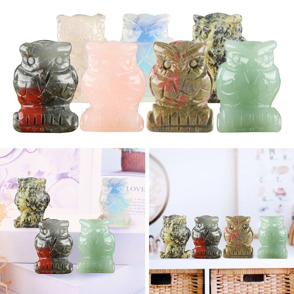 Colorful Animal Ornaments Natural Stone Aventurine Crystal Crafts Carved Owl Home Decoration
Colorful Animal Ornaments Natural Stone Aventurine Crystal Crafts Carved Owl Home Decoration