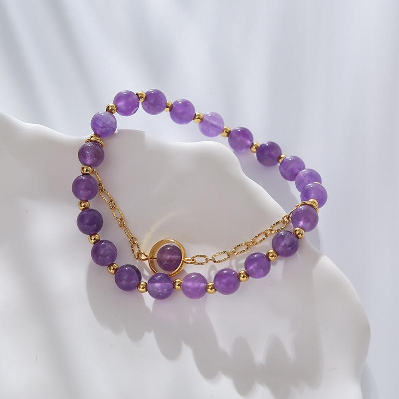 Natural purple crystal bracelet. Bangles Women Fashion Jewelry daily accessories Gift фиолетовый
Natural purple crystal bracelet. Bangles Women Fashion Jewelry daily accessories Gift фиолетовый