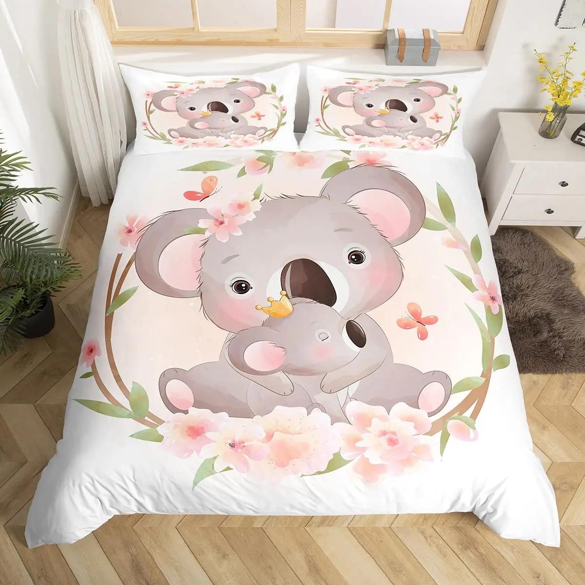 Cute Koala Duvet Cover Twin SizePink Air Balloon Bedding Set Watercolor Flower Animals Comforter Cover Cartoon Quilt Cover US King(264*228cm)3pcs
Cute Koala Duvet Cover Twin SizePink Air Balloon Bedding Set Watercolor Flower Animals Comforter Cover Cartoon Quilt Cover US King(264*228cm)3pcs