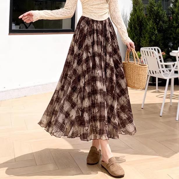 Fei Yuan Women s Lightweight Plaid Color Block Wide-Hem Skirt - Early Spring Fashion Medium
Fei Yuan Women s Lightweight Plaid Color Block Wide-Hem Skirt - Early Spring Fashion Medium