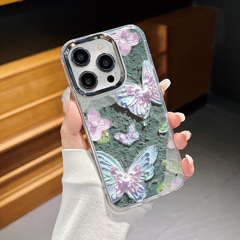 Мягкий прозрачный чехол из ТПУ для iPhone 16, 15 Pro, 14 Plus, 13, 12 Pro Max, 11, красочный рисунок маслом, узор в виде бабочки, ударопрочный, тонкий, покрытый металлом, чехол для объектива iPhone 16 синий
Мягкий прозрачный чехол из ТПУ для iPhone 16, 15 Pro, 14 Plus, 13, 12 Pro Max, 11, красочный рисунок маслом, узор в виде бабочки, ударопрочный, тонкий, покрытый металлом, чехол для объектива iPhone 16 синий