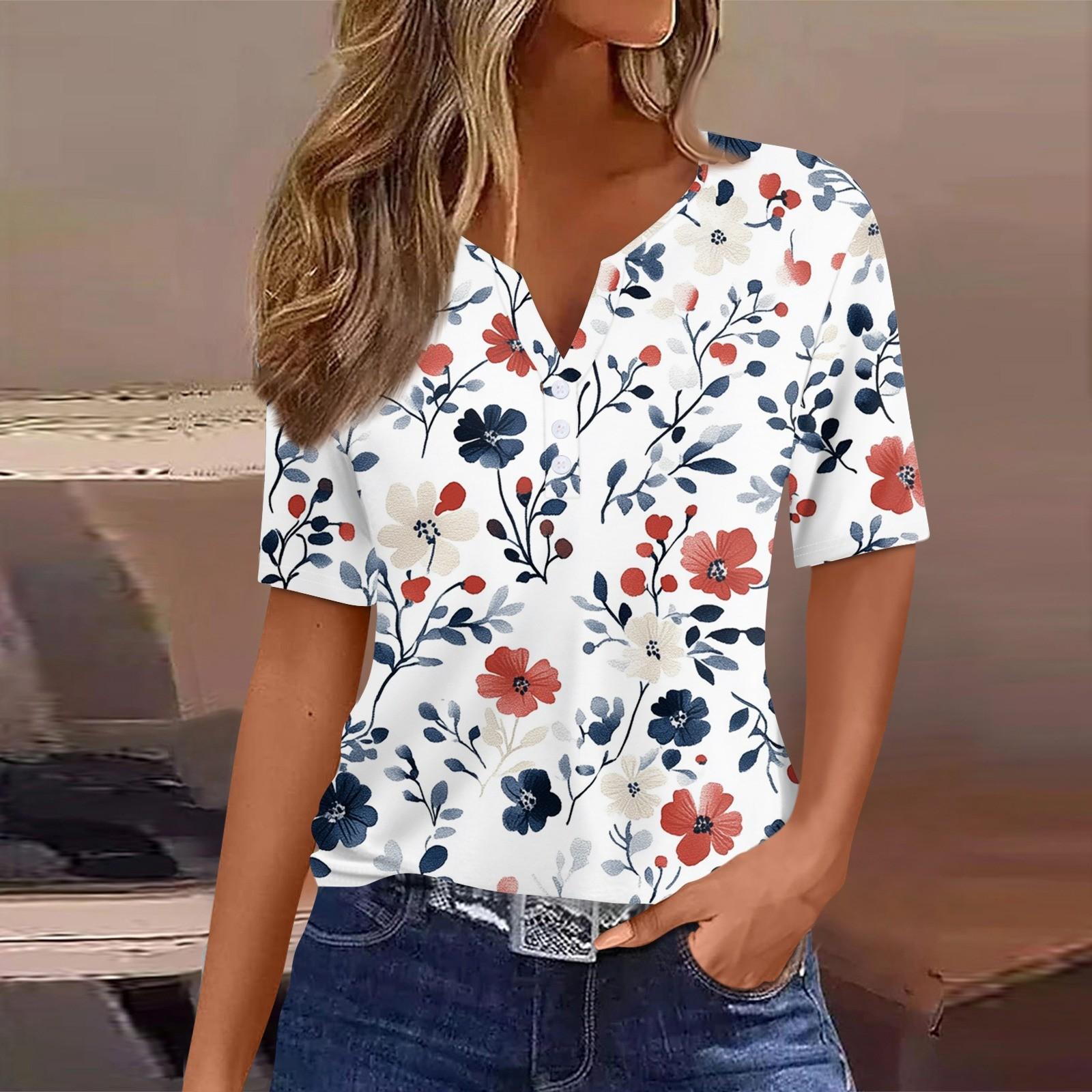 Women s Casual Printed V-Neck Short Sleeve Decorative Button T-Shirt Top XL червоний
Women s Casual Printed V-Neck Short Sleeve Decorative Button T-Shirt Top XL червоний