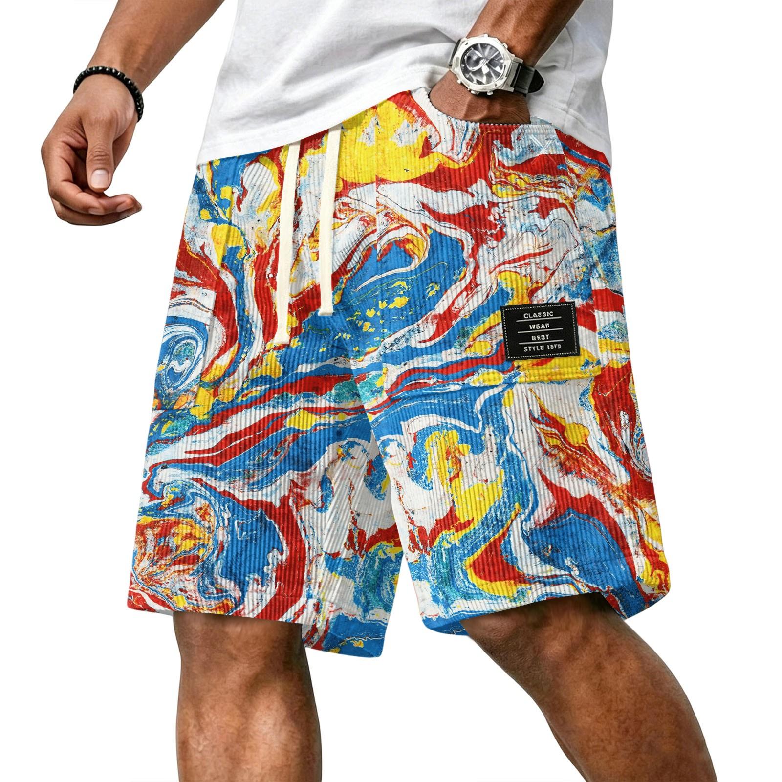 Men s Casual Corduroy Drawstring Shorts Gradient Pattern Elastic Waistband Relaxed Fit Comfortable Summer Wear M
Men s Casual Corduroy Drawstring Shorts Gradient Pattern Elastic Waistband Relaxed Fit Comfortable Summer Wear M