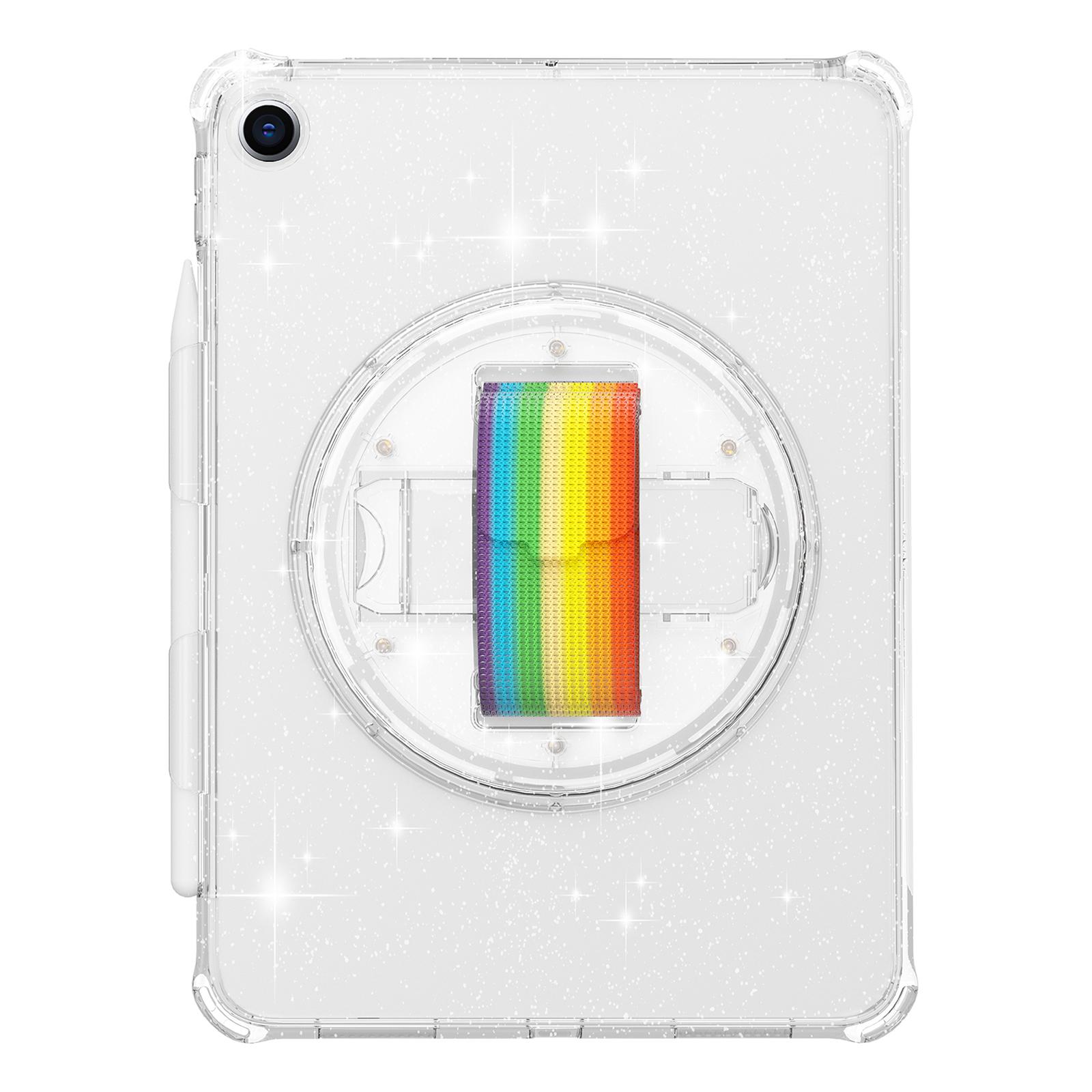 Kickstand Tablet Case for iPad 10.2 (2021)/(2020)/(2019),Rotary Hand Strap TPU+PC Tablet Cover Glitter White
Kickstand Tablet Case for iPad 10.2 (2021)/(2020)/(2019),Rotary Hand Strap TPU+PC Tablet Cover Glitter White