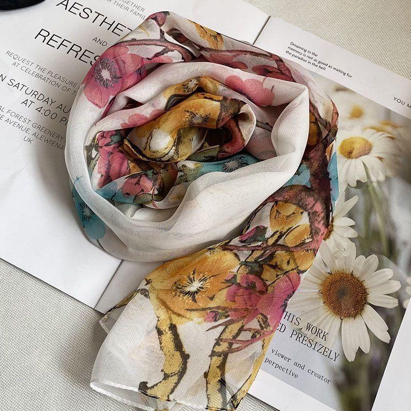 Summer Thin Silk Scarf for Women s High-end Georgette Scarf Long Versatile Fashion Shawl Scarf Beach Towel 160-50cm
Summer Thin Silk Scarf for Women s High-end Georgette Scarf Long Versatile Fashion Shawl Scarf Beach Towel 160-50cm