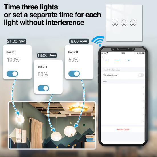 Умный переключатель с граффити Wi-Fi, голосовое управление через приложение, регулируемая яркость, вилка европейского стандарта, интеллектуальный выключатель света Real Sense
Умный переключатель с граффити Wi-Fi, голосовое управление через приложение, регулируемая яркость, вилка европейского стандарта, интеллектуальный выключатель света Real Sense