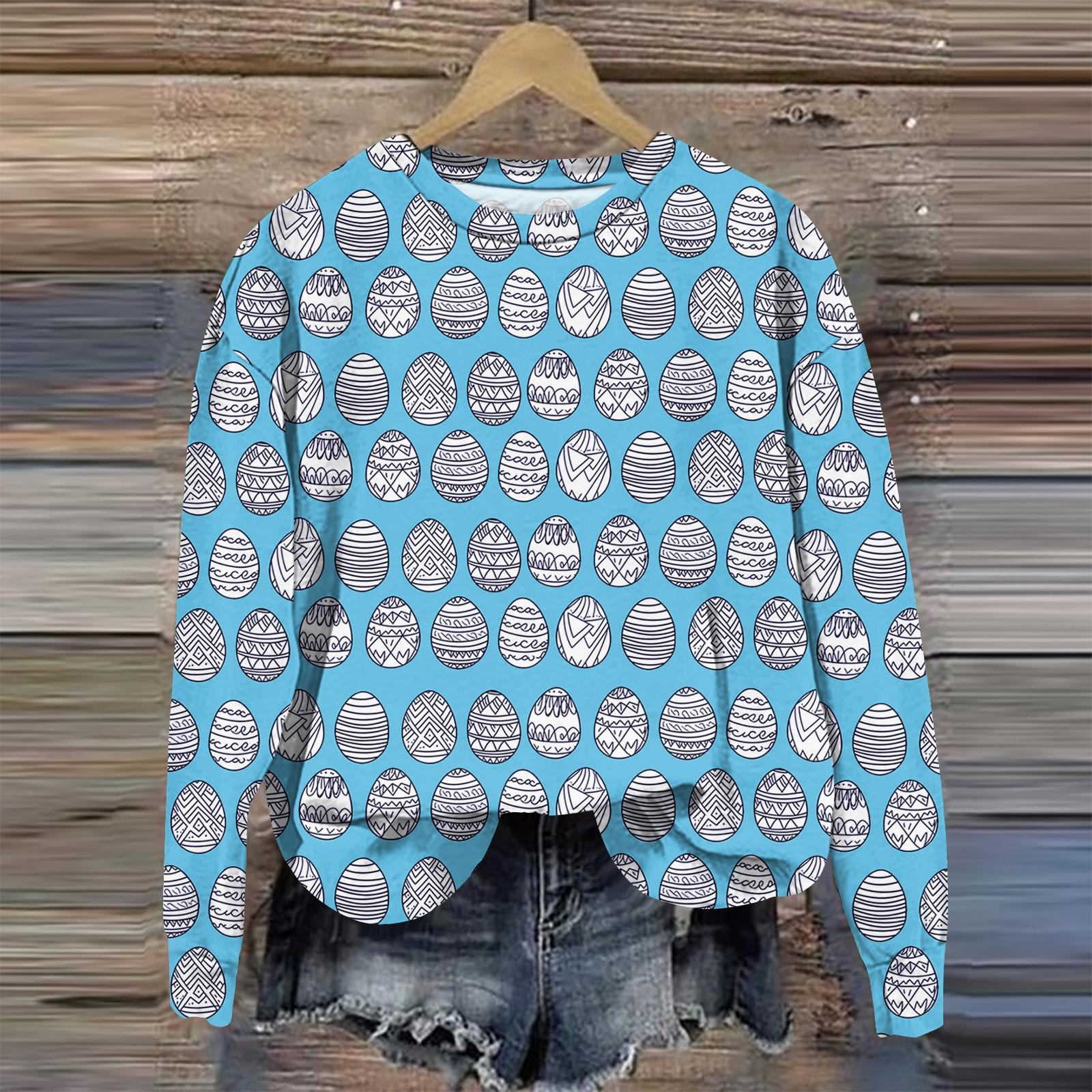 Женская мода Пасха Печатный Длинный рукав Свободный круглый вырез Толстовка Топ Осень XXXXL
Женская мода Пасха Печатный Длинный рукав Свободный круглый вырез Толстовка Топ Осень XXXXL