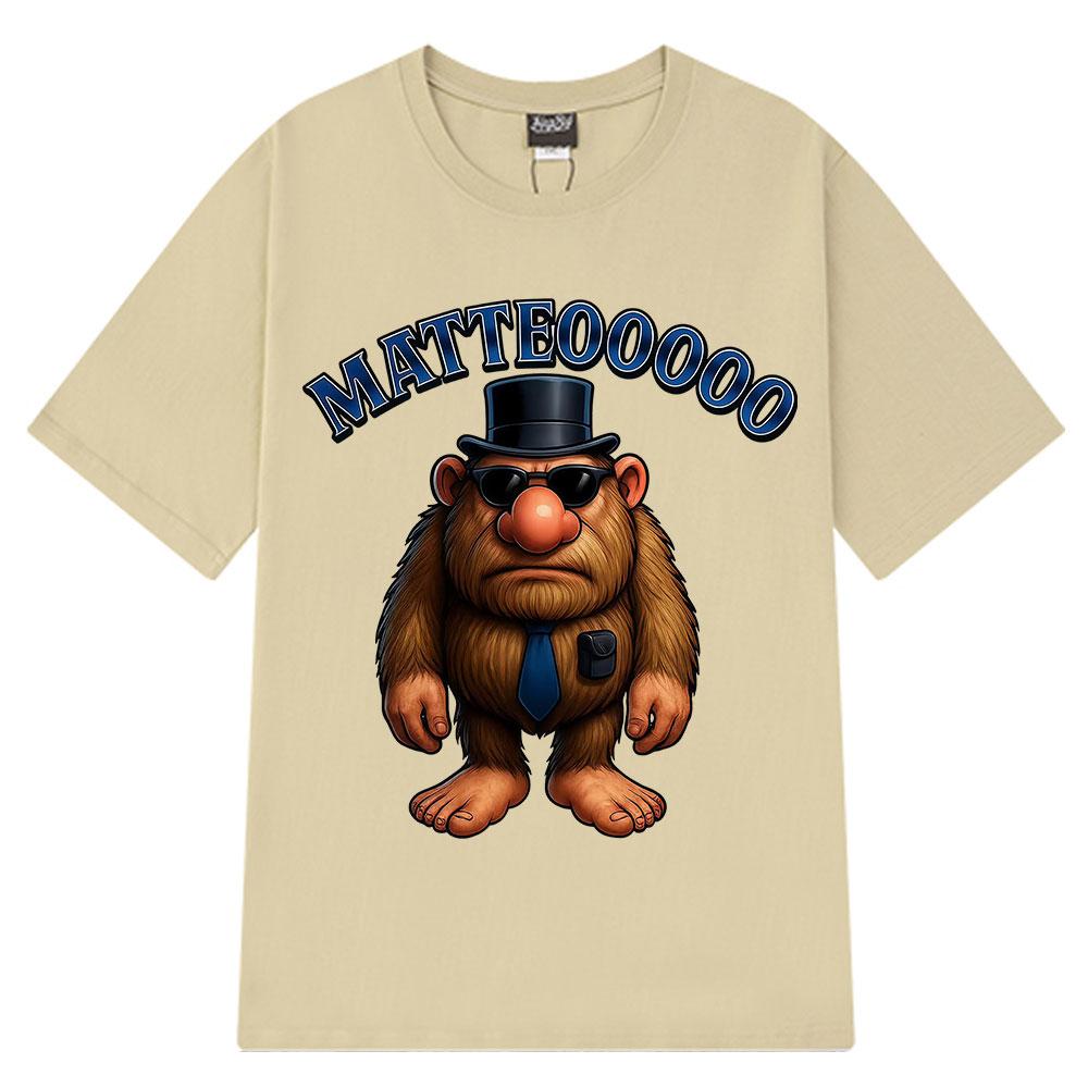 Matteooooo Funny Italian Gorilla Mafia T-Shirt Brainrot Italy Meme T Shirts Men Women Fashion Oversized Hip-hop Cotton T-shirts 4XL
Matteooooo Funny Italian Gorilla Mafia T-Shirt Brainrot Italy Meme T Shirts Men Women Fashion Oversized Hip-hop Cotton T-shirts 4XL