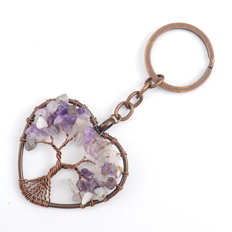 Vintage Natural Gravel Crystal Love Life Tree Keychain Heart-Shaped Keychain Bag Pendant K07 аметист
Vintage Natural Gravel Crystal Love Life Tree Keychain Heart-Shaped Keychain Bag Pendant K07 аметист