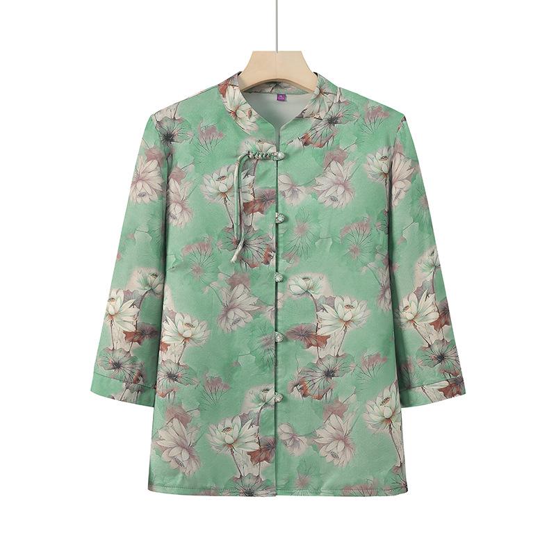 Elderly Women s Chinese Style 2025 Summer Shirt: Stylish Three-Quarter Sleeve with Stand-Up Collar 3XL (115-125 jin) зелёный
Elderly Women s Chinese Style 2025 Summer Shirt: Stylish Three-Quarter Sleeve with Stand-Up Collar 3XL (115-125 jin) зелёный