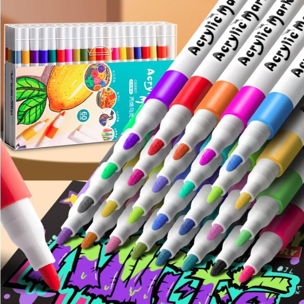 Waterproof 12/24/36/48/60 Colors Acrylic Marker Painting Multicolor Markers Brush Pens Set Student 12pcs/set
Waterproof 12/24/36/48/60 Colors Acrylic Marker Painting Multicolor Markers Brush Pens Set Student 12pcs/set