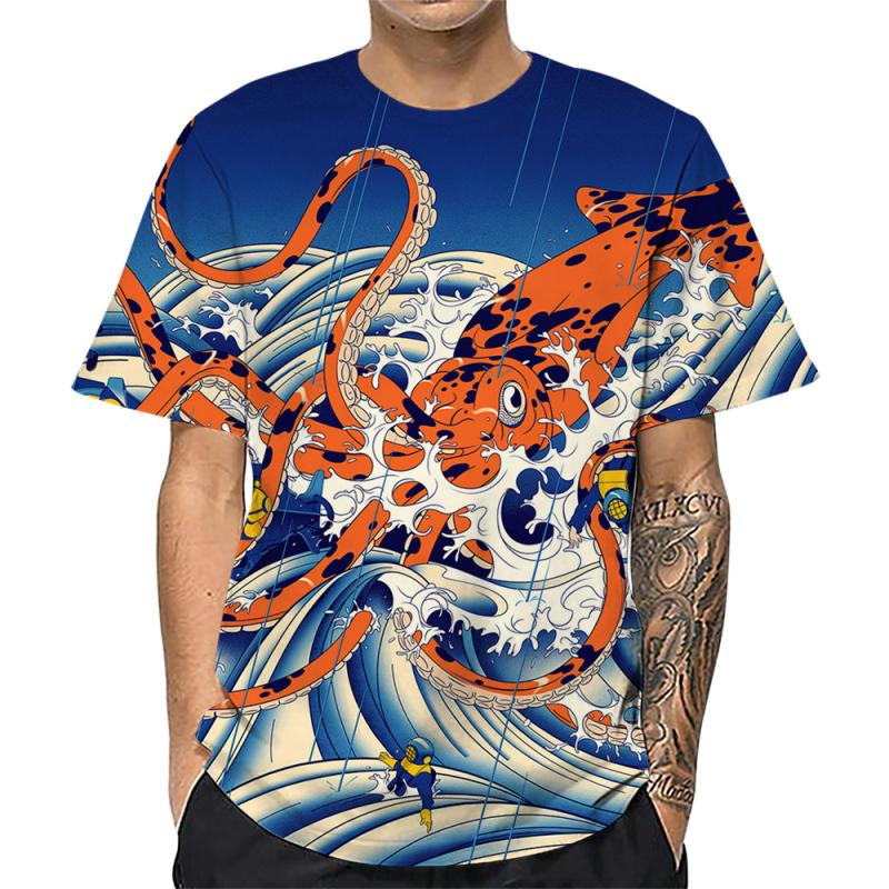 HX Ukiyo-e Mens T-shirts Japan Art Ocean Octopus Surfing Printed Shirts Animal T-shirt Short Sleeve Tees Hip Hop Tops S-7XL
HX Ukiyo-e Mens T-shirts Japan Art Ocean Octopus Surfing Printed Shirts Animal T-shirt Short Sleeve Tees Hip Hop Tops S-7XL