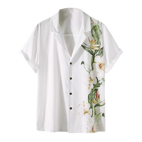 Пляжная рубашка с цветочным принтом и отложным воротником, однобортный мужской топ с короткими рукавами для отдыха M зелёный
Пляжная рубашка с цветочным принтом и отложным воротником, однобортный мужской топ с короткими рукавами для отдыха M зелёный