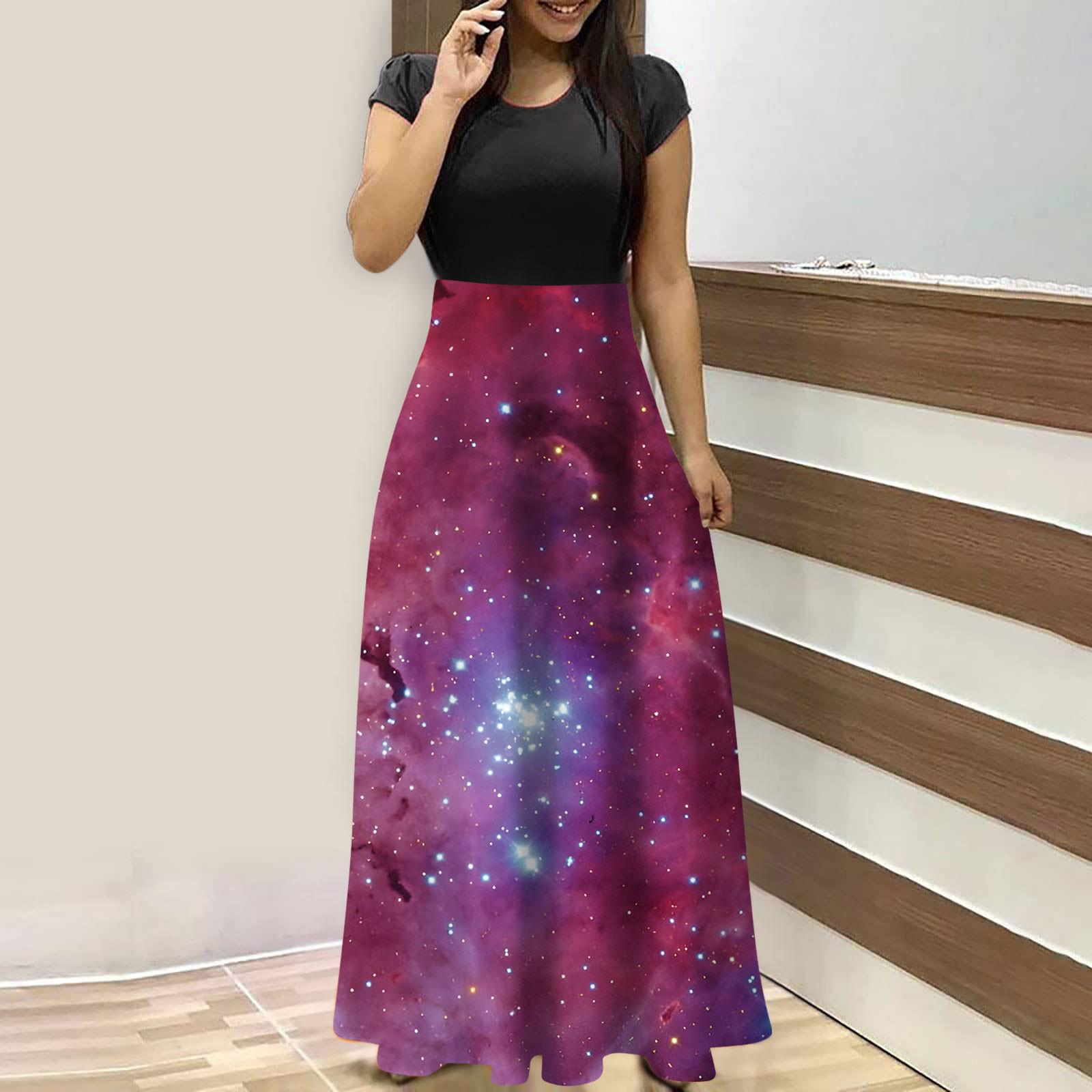 Женские модные повседневные свободные платья с круглым вырезом и коротким рукавом S
Женские модные повседневные свободные платья с круглым вырезом и коротким рукавом S