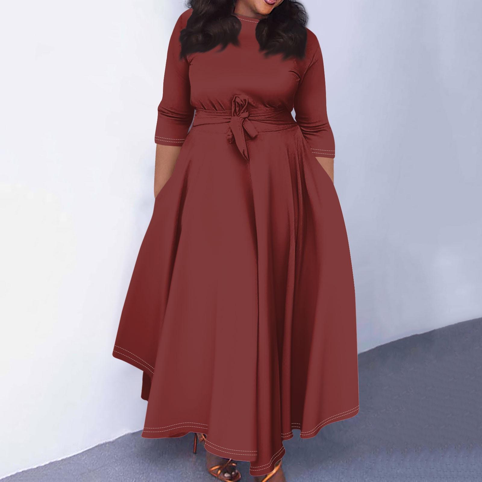 Жіноча повсякденна модна однотонна одноколірна сукня з круглим вирізом і рукавом три чверті з кишенями на бретельках XXXXL червоний
Жіноча повсякденна модна однотонна одноколірна сукня з круглим вирізом і рукавом три чверті з кишенями на бретельках XXXXL червоний