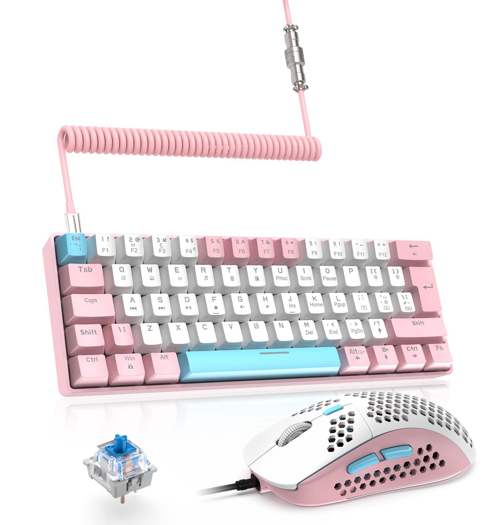 T60 Wired Mechanical Mechanical Keyboard Gaming Keyboard Mouse Set RGB Backlit Tenkeyless All Keys TKL Low Noise Work from Home Mini 62 Keys Coil
T60 Wired Mechanical Mechanical Keyboard Gaming Keyboard Mouse Set RGB Backlit Tenkeyless All Keys TKL Low Noise Work from Home Mini 62 Keys Coil