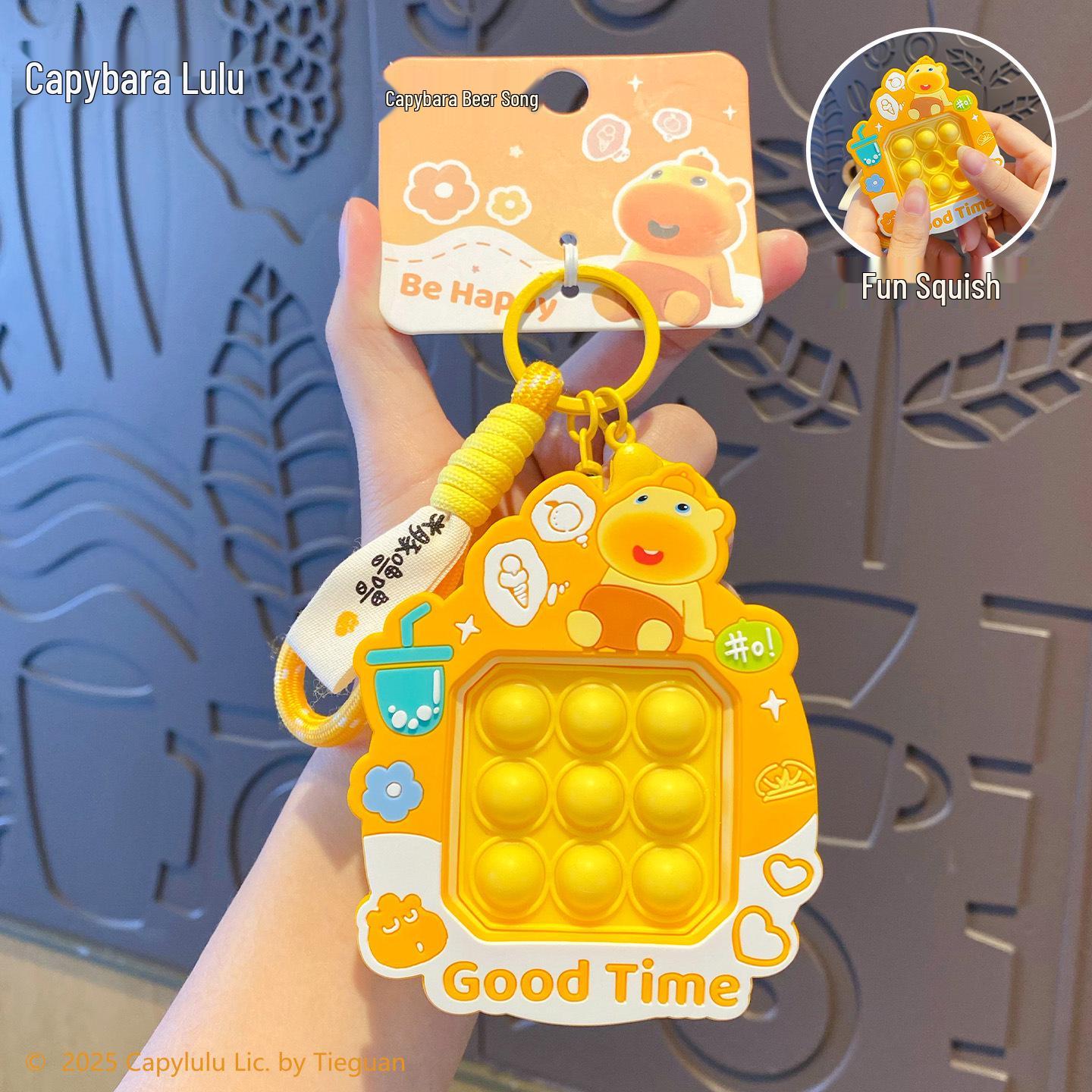 Capybara Lululu Squeeze Toy Keychain - Creative Stress Relief Pendant for Backpacks OPP Bag Packaging
Capybara Lululu Squeeze Toy Keychain - Creative Stress Relief Pendant for Backpacks OPP Bag Packaging