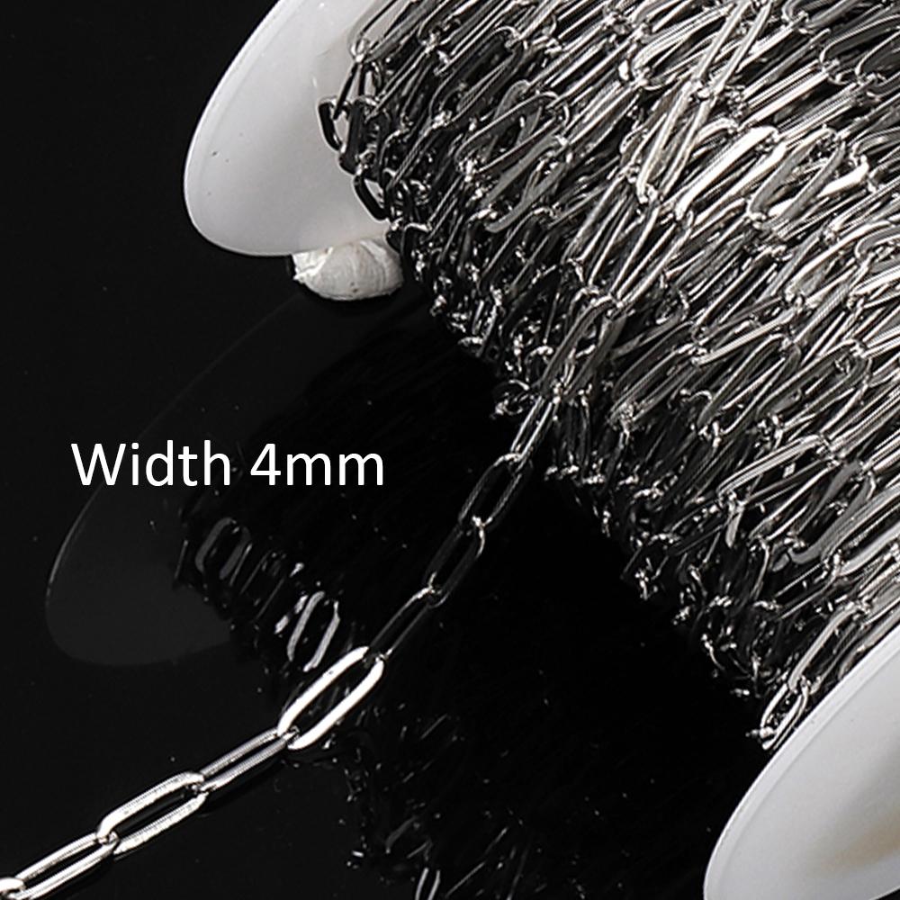 10Meters/Roll Stainless Steel Chain High Quality Gold Flat Chains for Necklace Bracelet Jewelry Making DIY Components Wholesale 10Meters
10Meters/Roll Stainless Steel Chain High Quality Gold Flat Chains for Necklace Bracelet Jewelry Making DIY Components Wholesale 10Meters