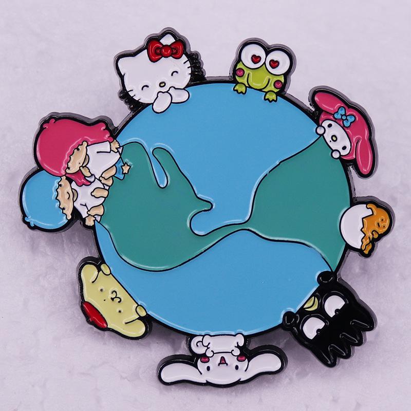 Adorable Hello Kitty & Gudetama Earth Brooch Badge
Adorable Hello Kitty & Gudetama Earth Brooch Badge