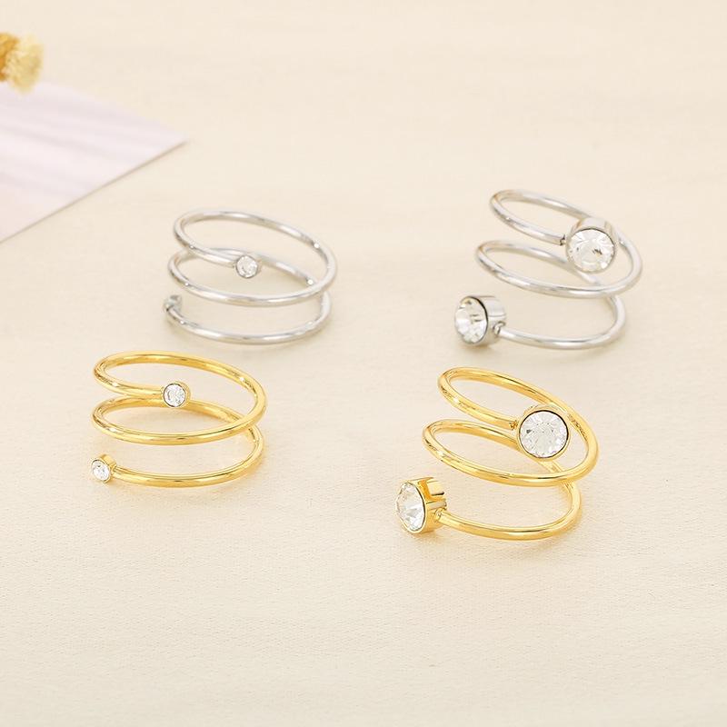 European and American Multi-Layer Stainless Steel Ring: Simple, Generous, Creative Design Size 7
European and American Multi-Layer Stainless Steel Ring: Simple, Generous, Creative Design Size 7