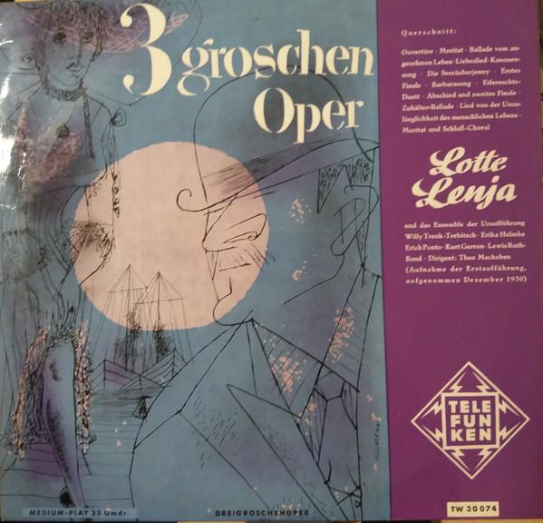 10inch Record LOTTE LENYA - 3groschen Oper TW30074 Telefunken Germany Classical Used
10inch Record LOTTE LENYA - 3groschen Oper TW30074 Telefunken Germany Classical Used