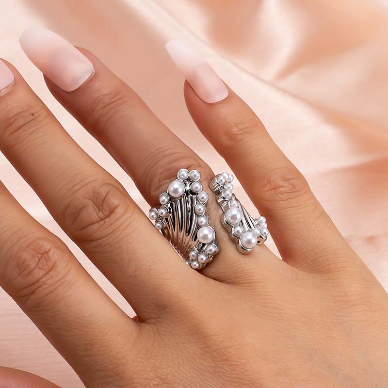 Korean Copper Color Imitation Pearl Open Rings For Women Girls Fashion Design Sense Wide Adjustable Finger Ring Zircon Gift
Korean Copper Color Imitation Pearl Open Rings For Women Girls Fashion Design Sense Wide Adjustable Finger Ring Zircon Gift